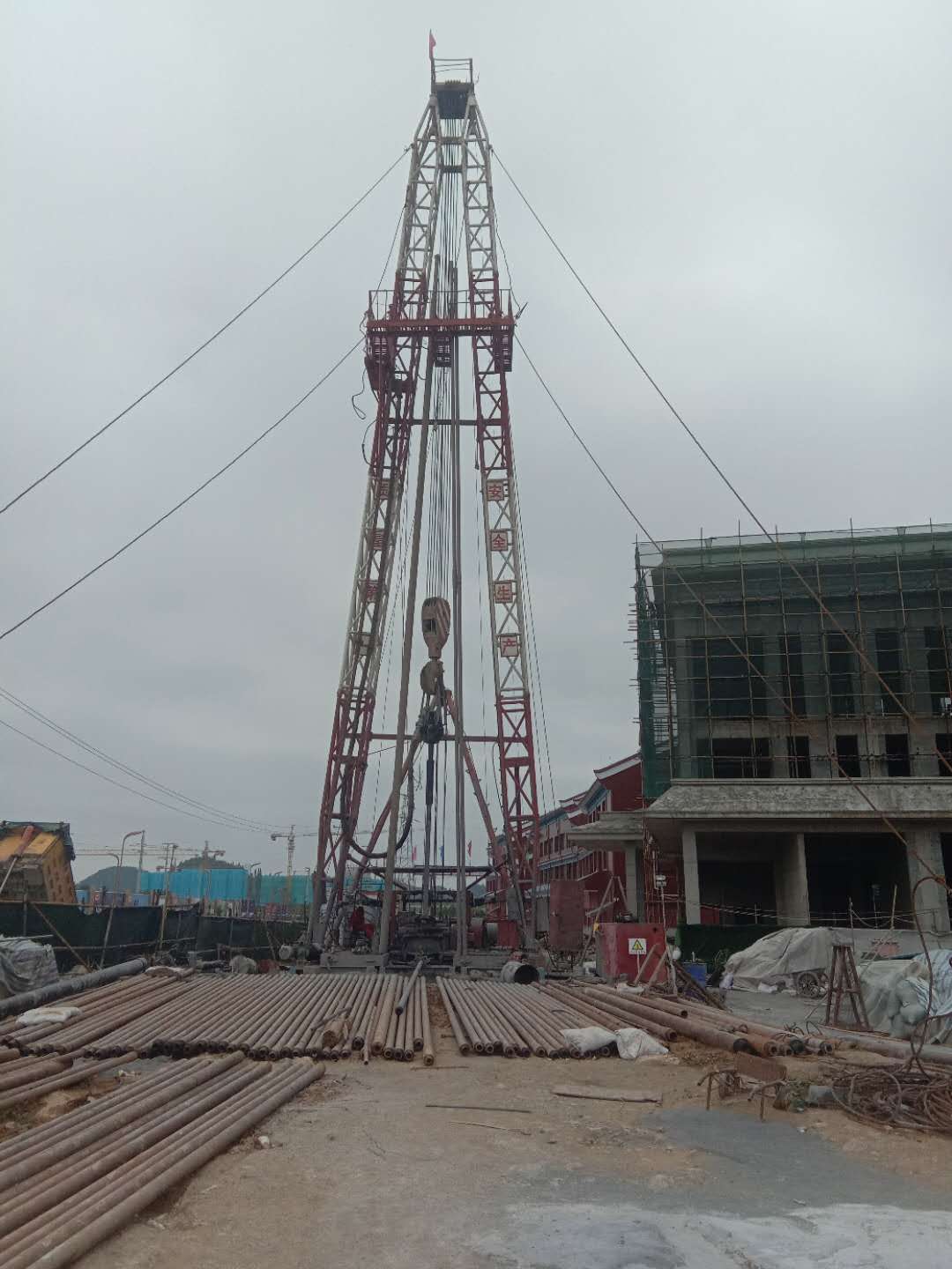 山东省无棣地热回灌井工程 施工现场